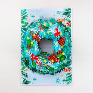 Christmas Wrearth - Pop-up Card 1 Merry Christmas