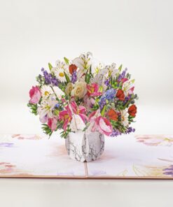 Beautiful You Flower Bouquet -  Pop-Up Card