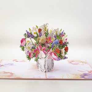 Beautiful You Flower Bouquet -  Pop-Up Card