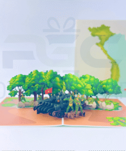 Vietnamese Soldiers Pop Up  Card