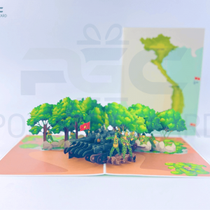 Vietnamese Soldiers Pop Up  Card