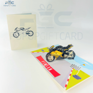 Sport Motorcycle Pop Up Cards - Pop up Gift Card