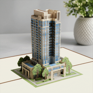 Custom Building 3D Pop - up Cards