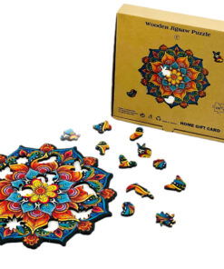 Wooden Jigsaw Puzzle - Bộ xếp hình gỗ 5mm - Hoa văn  -  Colorful Mandala