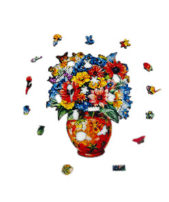 Wooden Jigsaw Puzzle - Bộ xếp hình gỗ 5mm -Bình hoa - Rose flower